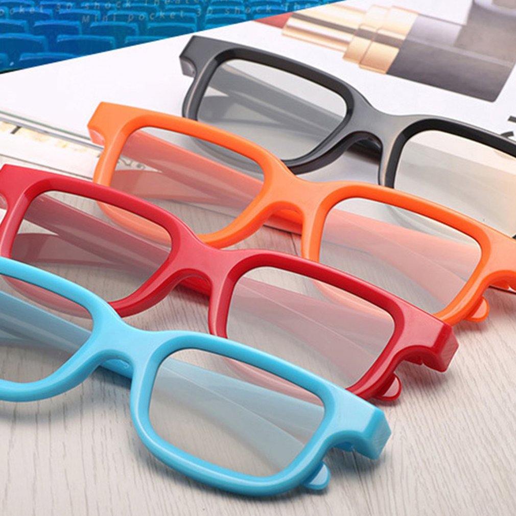 Universal- passiv kreisförmig 3D Polarisierte Film Gläser unisex ABS Rahmen Stereo Nicht Blitz für 3D TV Kinos Gläser Nur Fernglas