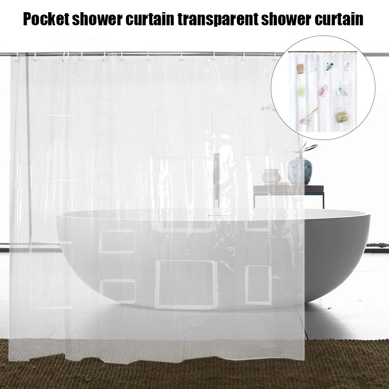 Goede Gezonde 71X71 Inch Bad Douchegordijn Waterdicht Peva Vinyl Liner Met Mesh Zakken