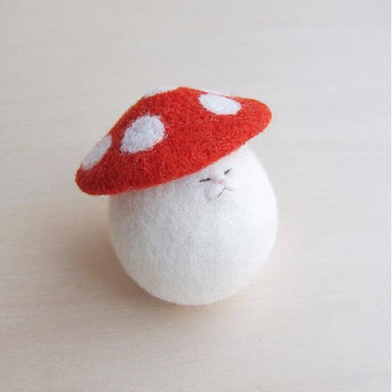 Novice Cat Wool Felt wool needlepoint kit wool felt needle felting decoration craft needlecraft: F