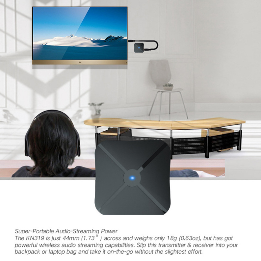 2 IN 1 Real Stereo Bluetooth-compatible 4.2 Receiver Transmitter Audio With 3.5MM AUX For TV MP3 PC Bluetooth Wireless Adapter