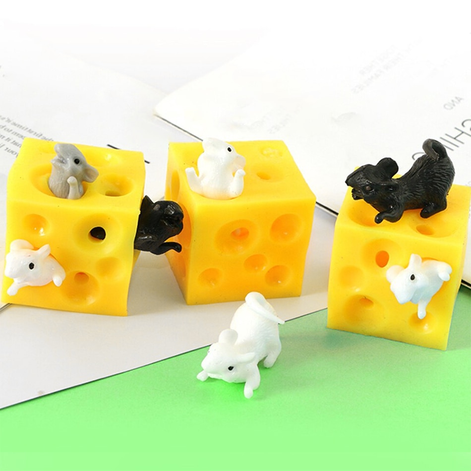 Muis En Kaas Speelgoed Luiaard Verstoppertje Stress Relief Speelgoed 2 Squishable Cijfers En Kaas Blok Stressbusting Fidget Speelgoed