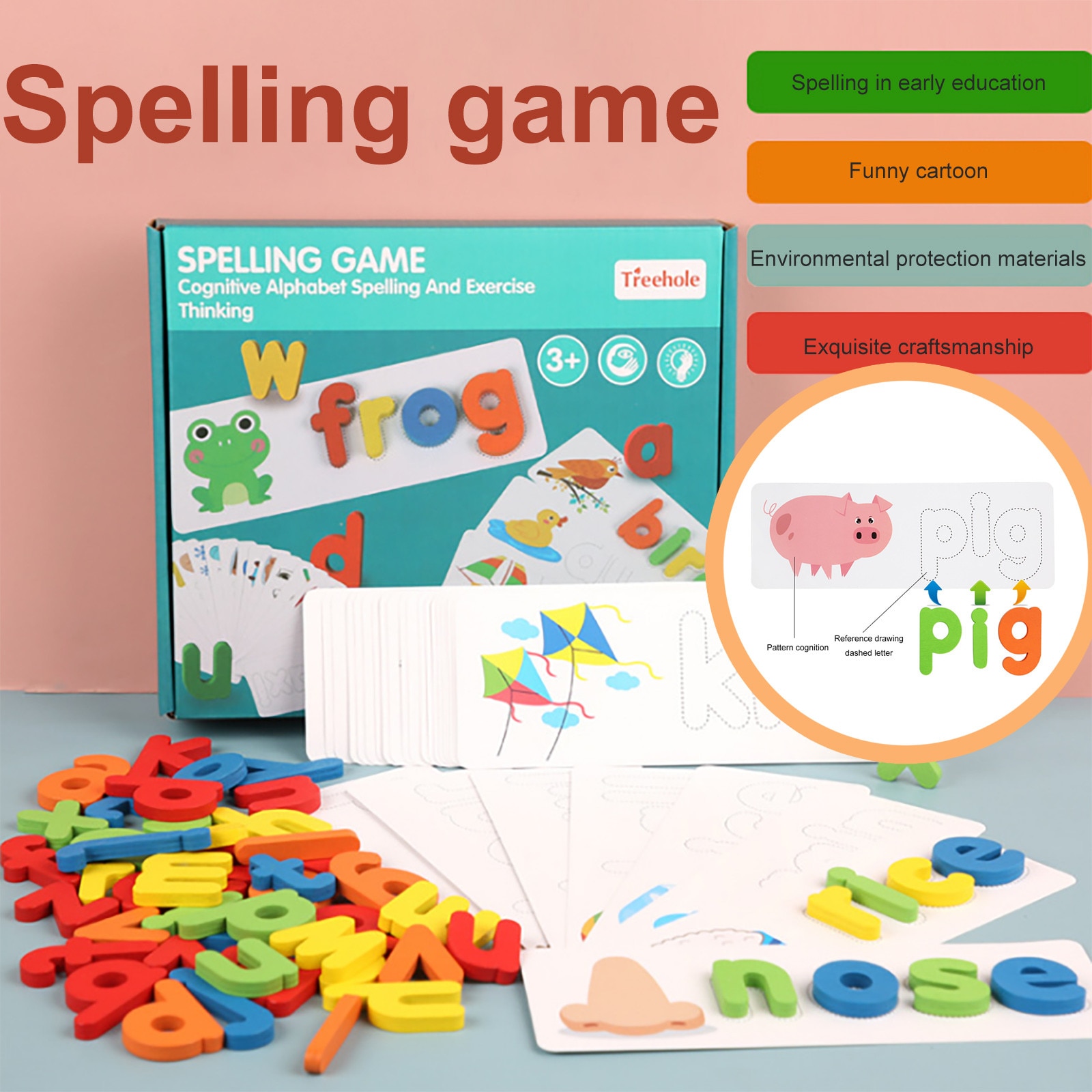 Alfabet Brief Leren Kaarten Set Erkenning Zien En Spelling Leren Speelgoed Bijpassende Letters Spel Sight Woorden Kids Jongens