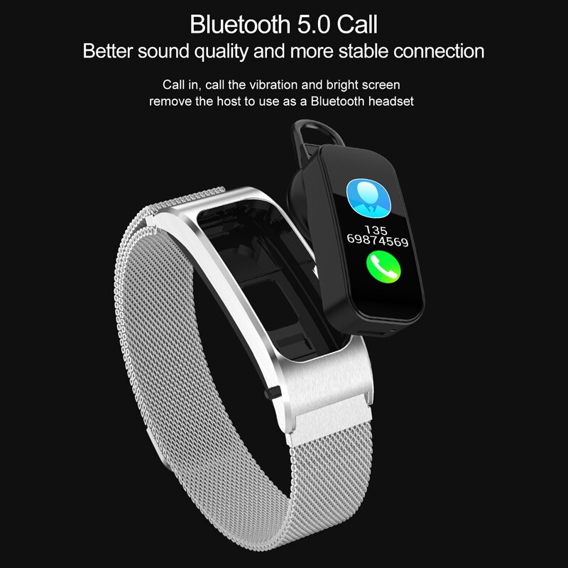 Smart Watch R21 Bluetooth Phone Call Answer Bracelet Heart Rate Blood Pressure Fitness Tracker Color Men Women Sports Alarm Band