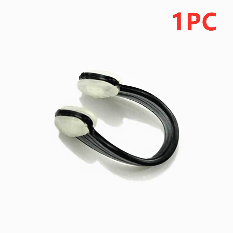 Soft Nose Clip Unisex Silicone Swimming Nose Clips Waterproof Nose Clip for Children Adult Water Sports Accessories: 1PC Black