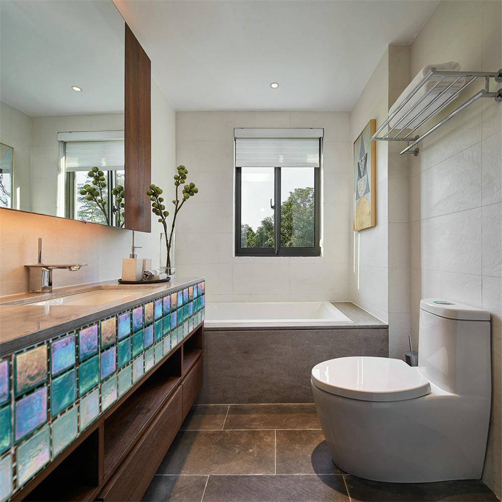 20pc Wall 3D Tile Sticker Mosaic Self Adhesive Tile Backsplash Wall Sticker Vinyl Bathroom Kitchen Home Decor Self-adhesive 32