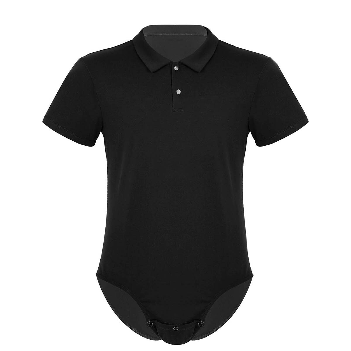 Herren-Karosserie für Erwachsene, Einteiler, Dessous, Windel, Strampler, Schlafanzug, Liebhaber, Umlegekragen, Druckknopf, Schritt, Hemd, Karosserie: M / Beige