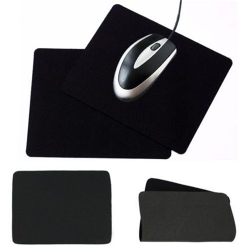 8 kleuren Anti-Slip Rubber Muismat Kantoor Computer Bureau Mat Laptop Kussen Muismat Gaming Muismat: black