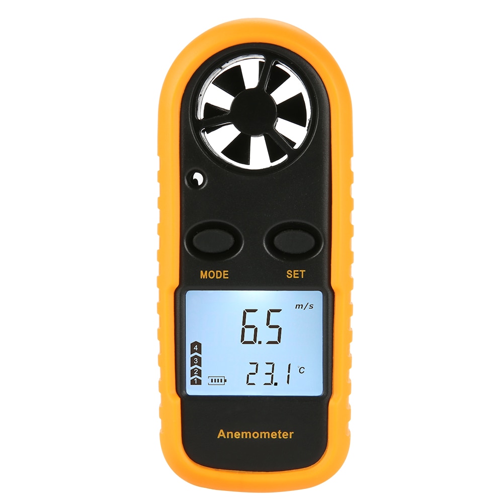 Tragbare Digital-Anemometer Handheld Elektronische tachometer Wind Geschwindigkeit Luftvolumen Sauerei Meter LCD anemometro mit Hintergrundbeleuchtung