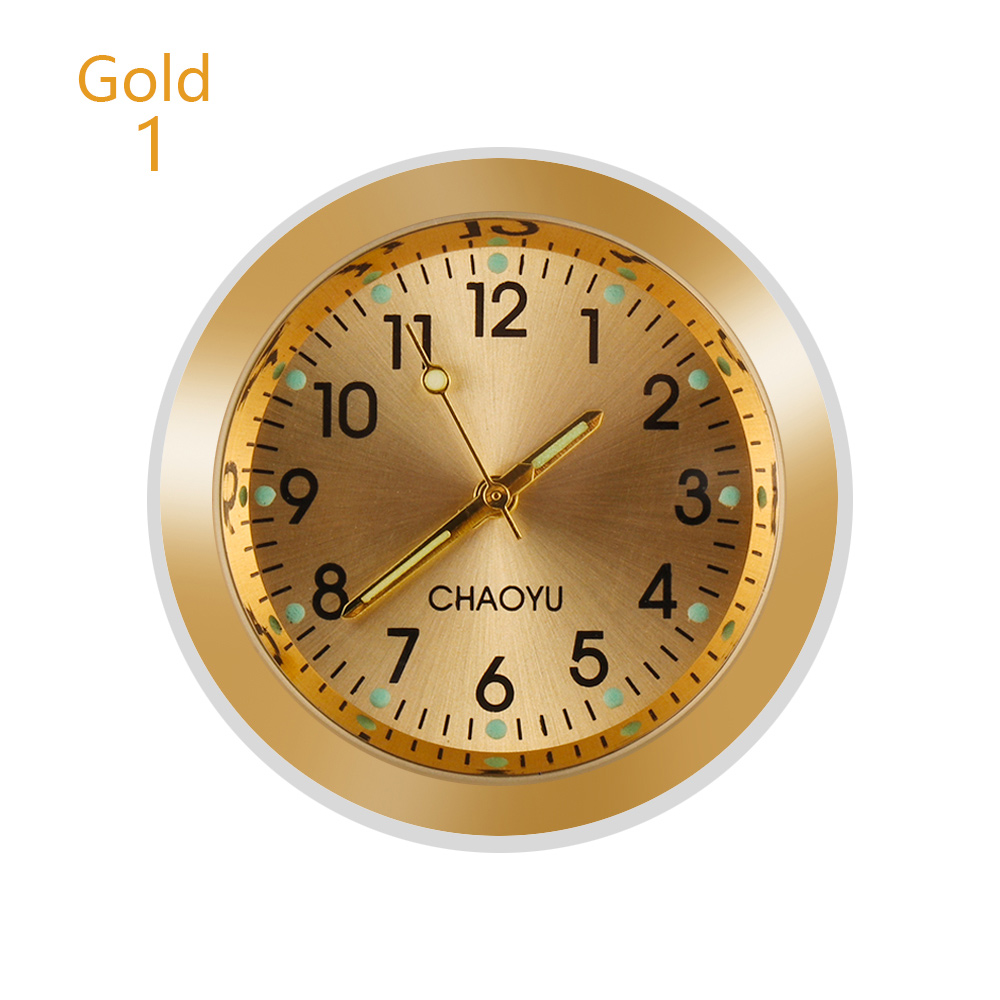 Horloge de tableau de bord de voiture 2 en 1 | Montre à Quartz avec Vent d'air, aromathérapie, avec accessoires solides pour l'intérieur de la voiture, 1 pièce: time gold