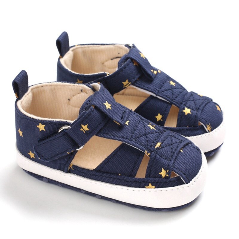 Baby Jongens Sandalen Zomer Baby Jongens Print Ademende Anti-Slip Schoenen Sandalen Peuter Zachte Zolen 0-18 monthes: Blauw / 7-12 Months