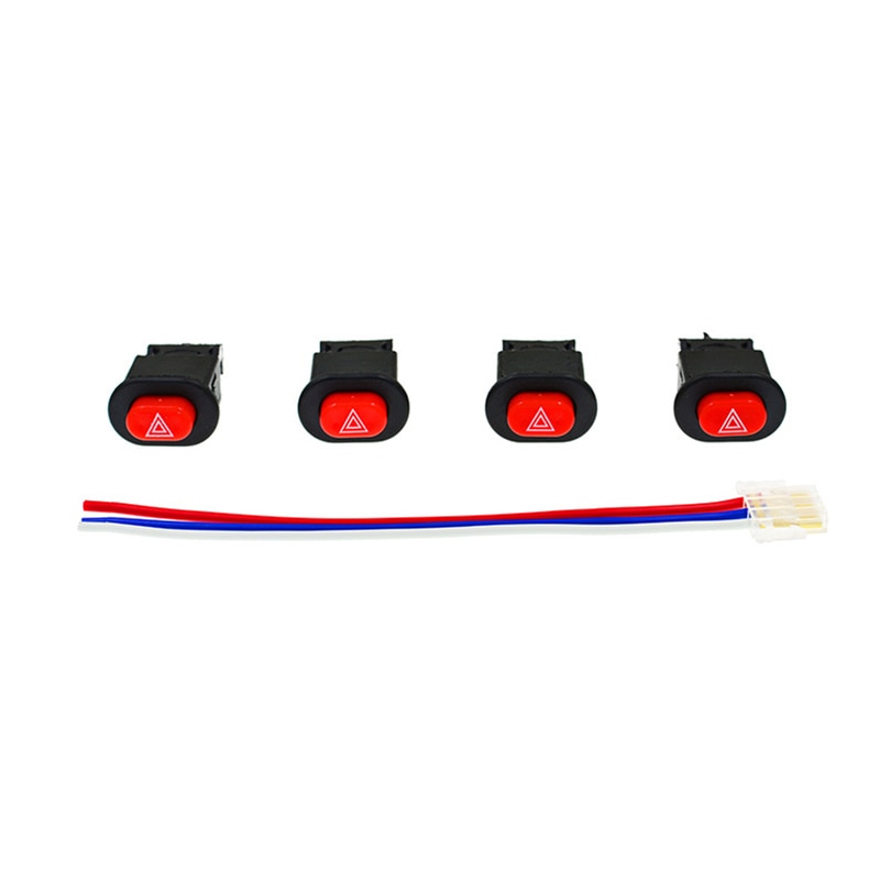 interruptor de luz de peligro de motocicleta doble advertencia intermitente interruptor de señal de emergencia motocicleta vehículo eléctrico Aviso modificado