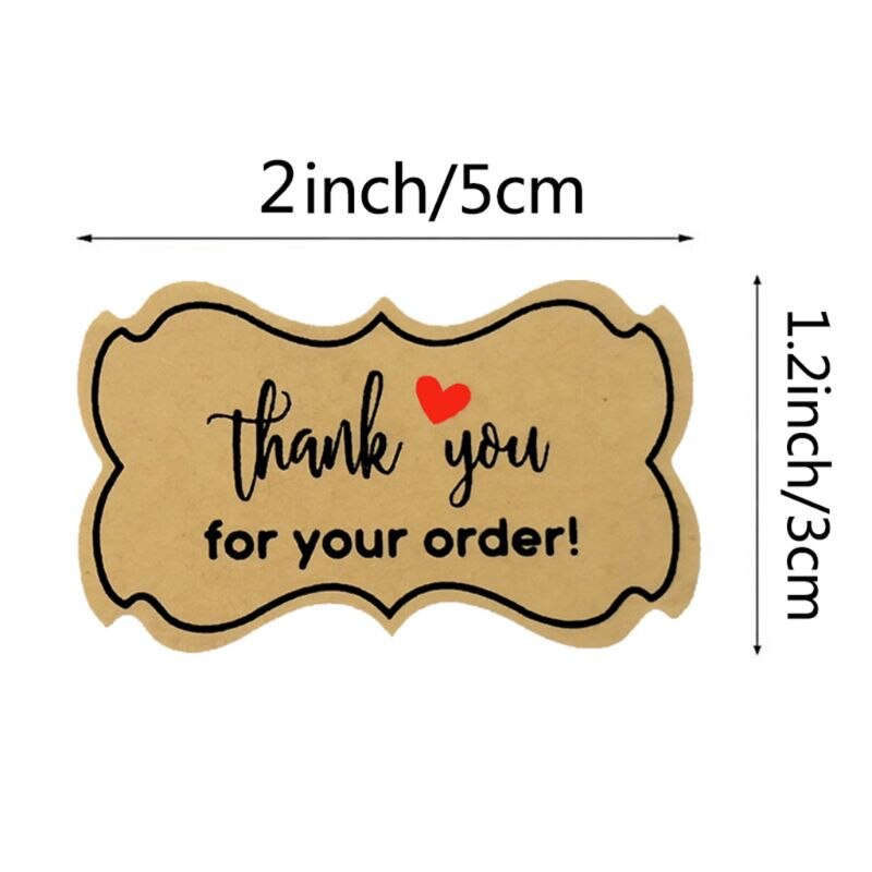 250pcs Thank You for Your Order Stickers Handmade Baking Packaging Seal Labels F#