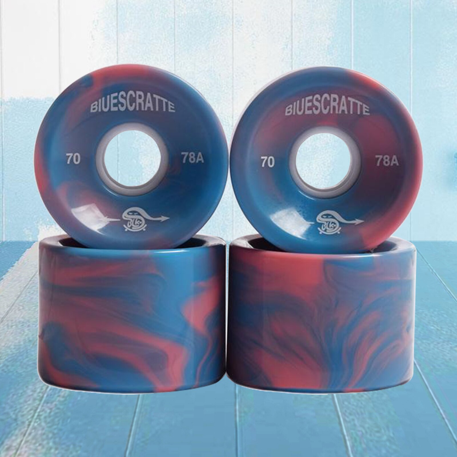 2x Blinkende LED-Rollen 80mm, 78A Härte – Für I Produktbild-Vorschau 6