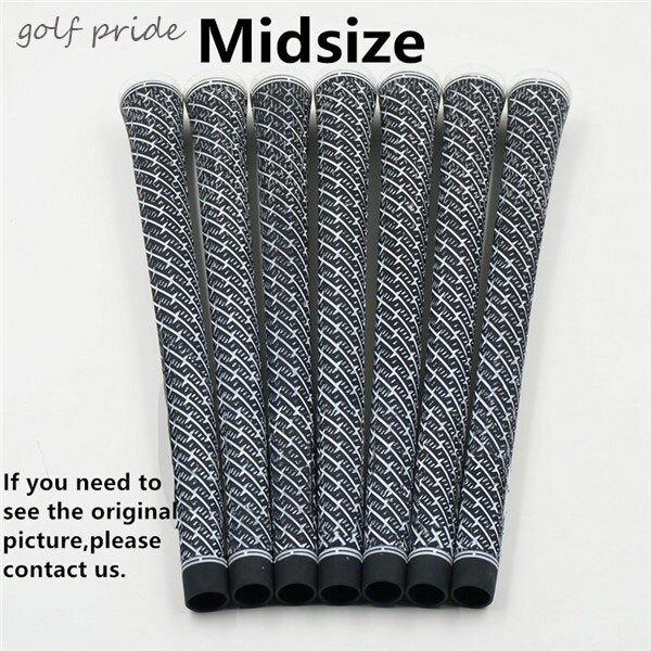 Kulstofgarn golfgreb z standard / mellemstore to størrelser 10 stk / parti valg golfgreb: Sort mellemstørrelse