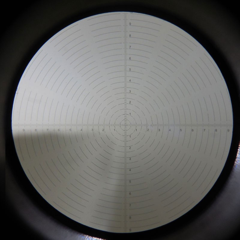 913 DIV 0.1mm 0.5mm Circle Calibration Slide Eyepiece Graticule Measuring Glass Concentric Circle Micrometer