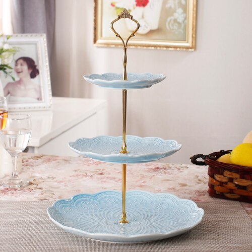 Cristmas-platos de cerámica para decoración, plato de fruta para el hogar, sala de estar, estante para aperitivos y postres, soporte para Tartas, té de la tarde, plato para dulces