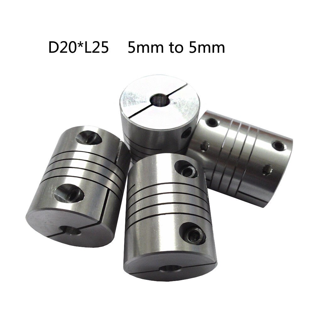 CNC Flexible Coupling Shaft Coupler Motor Connector Shaft Coupling Flexible Coupler for Motors Aluminum Alloy Diameter 20MM/25MM