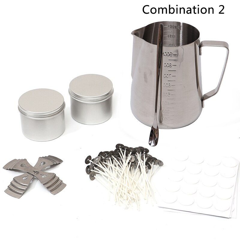 Candle Making Kit DIY Candles Craft Tools with Candle Make Pouring Pot and Spoon 50Pcs Candle Wicks and Candle Wicks Sticker: 2