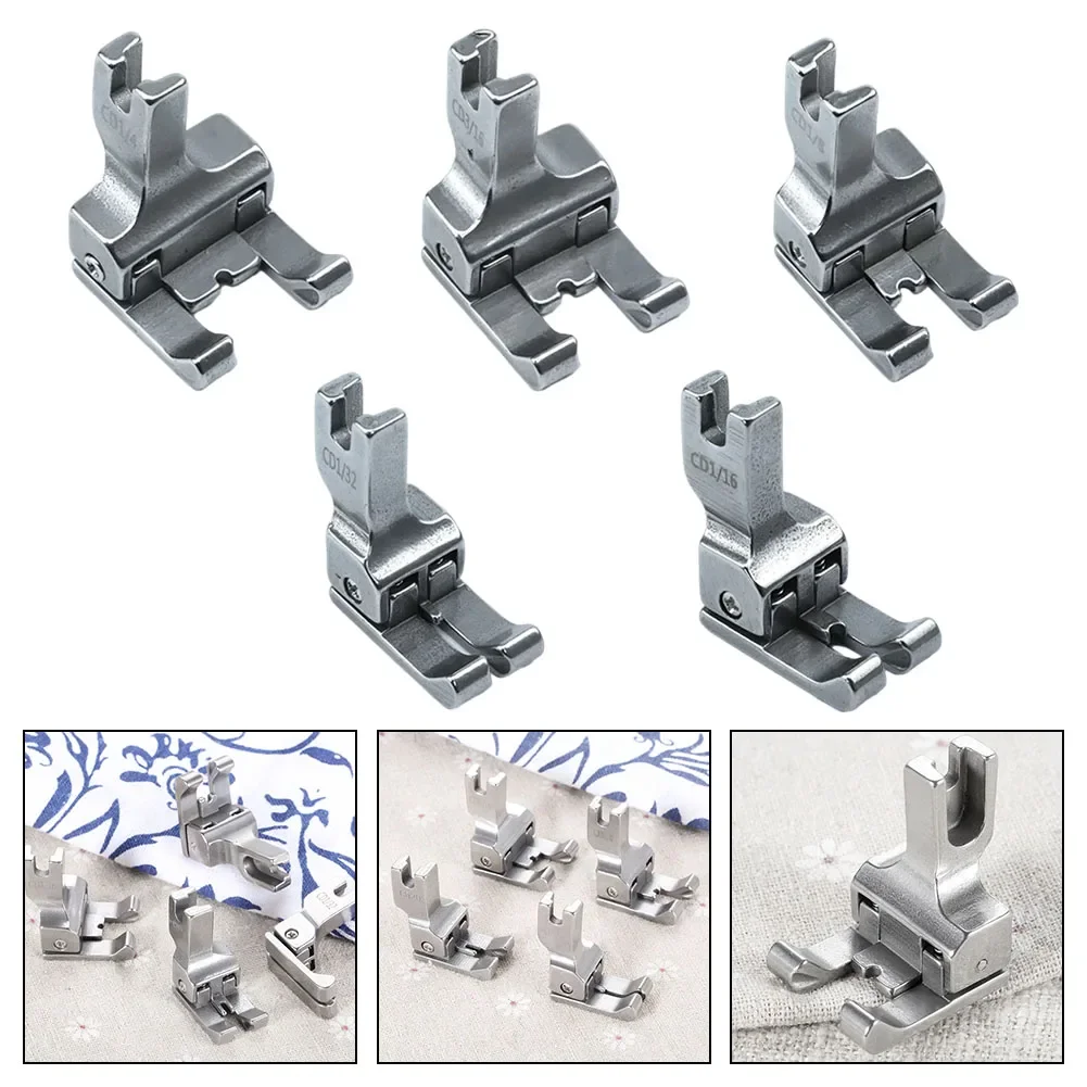 Prensatelas Universal para máquina de coser, tamaño de 1mm a 6mm, izquierda y derecha, totalmente de acero, 1 ud.