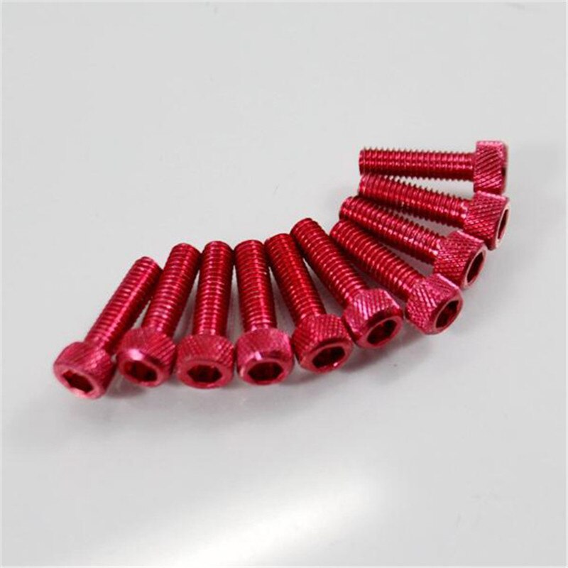 Autocollants crous de moto moto 6MM | style unique de voiture, décalcomettes de moto, vis fixes, accessoires de scooter moto rcycle boulons vis de moto 10 pièces: Rouge