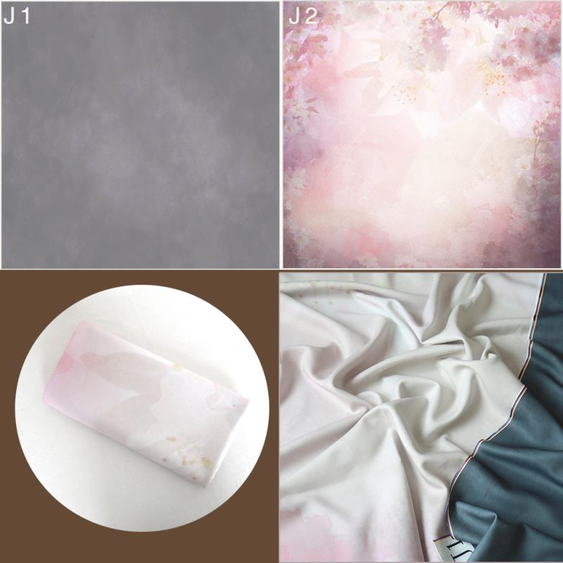 Double Side Wood Plank Floordrop Backdrop Newborn Photography Background Flower Field Flooring Fabric Baby Girl Photo Props: J1 J2