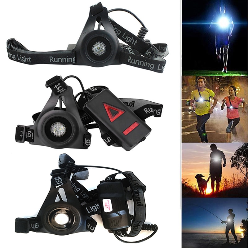 Waterproof LED Running Chest Lamp Warning Light Walking Torch Safety Night Flash