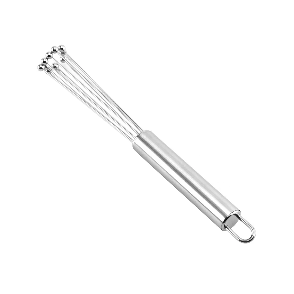 Ensemble de fouets à billes en acier inoxydable, 1 pièce, fouet de cuisine, fouet à œufs en fil pour la cuisson, mélange, battage, agitation, outil de cuisson des œufs: Black
