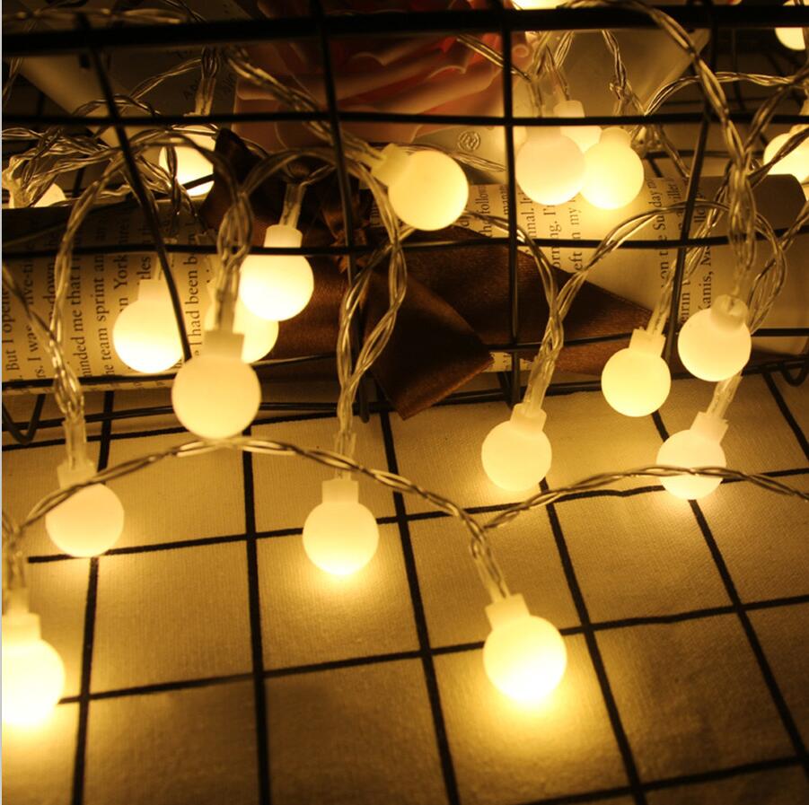 Beiaidi 10m 20m 30m 50m led kirsebærball fe string lys utendørs stjernekule jule bryllupsfest uteplass fe krans: Varm hvit / 50m 400 ledet