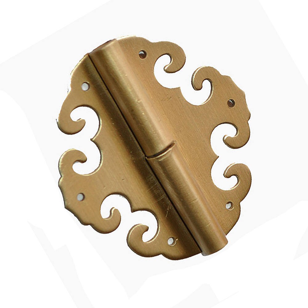 Hinge Chinese Furniture Hardware Copper Fitting For Trunk Cabinet Box Ches copper + iron shaft