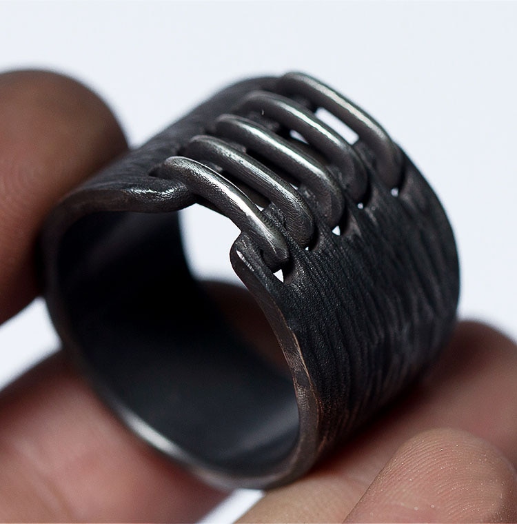 Stal nierdzewna wiking prosty pierścień klasyczny młotek retro biżuteria punkowa palec człowiek miłość prezent dla chłopaka anillos hurtownia OSR291