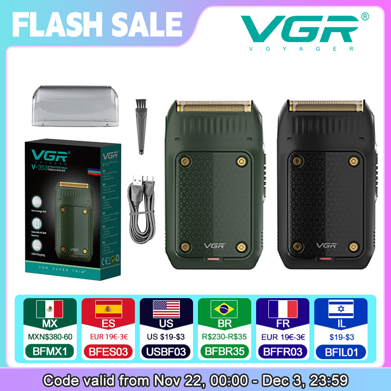 VGR V-353 Shaver Razor Electric Shaving Machine Portable Beard Trimmer Rechargeable Razor Mini Shaver for Men