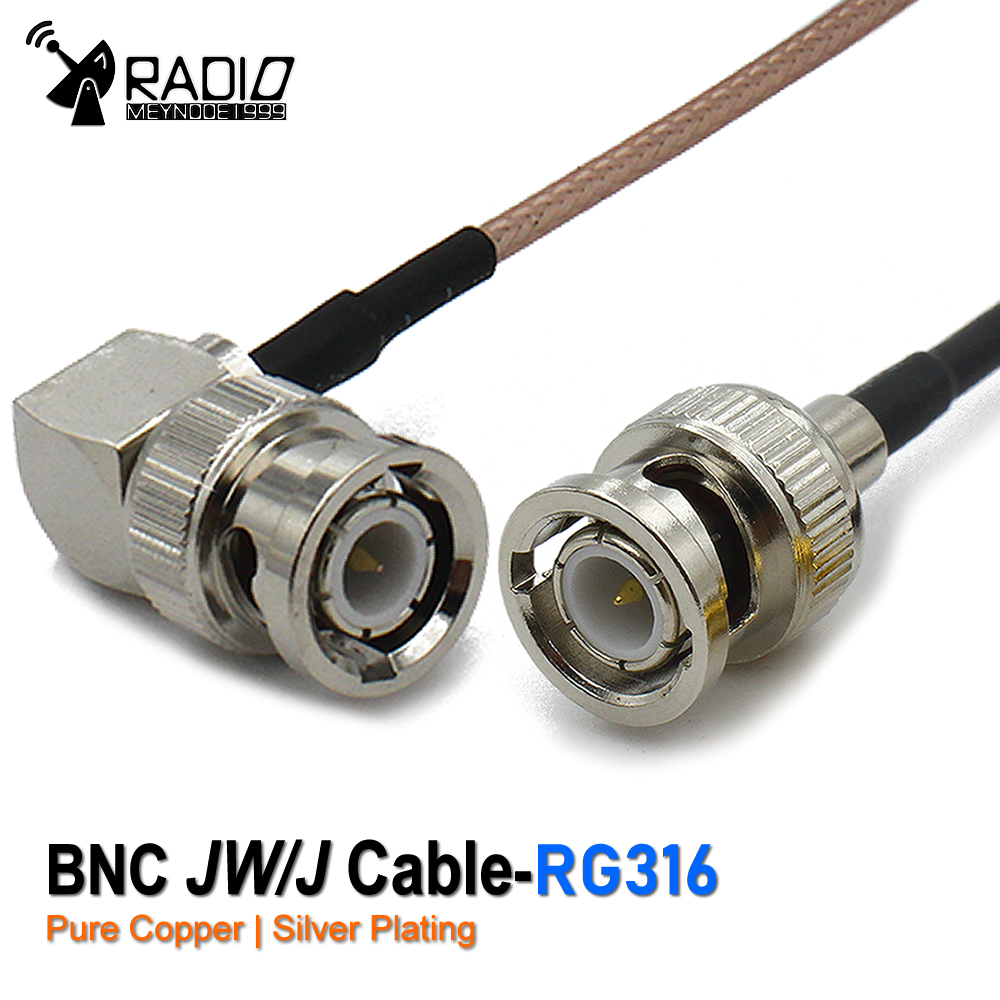 RG316 Cable Q9 BNC Male Right Angle to BNC Male Plug Connector Adapter for Video Camera SDI Camcorder HD-SDI/3G-SDI/4K/8K