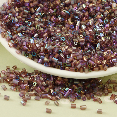 20g/1440 st 2mm ab genomskinliga glaspärlor bugelrör pysselpärlmaterial handgjorda halsringning korsstygn broderitillbehör: H176 kaffe