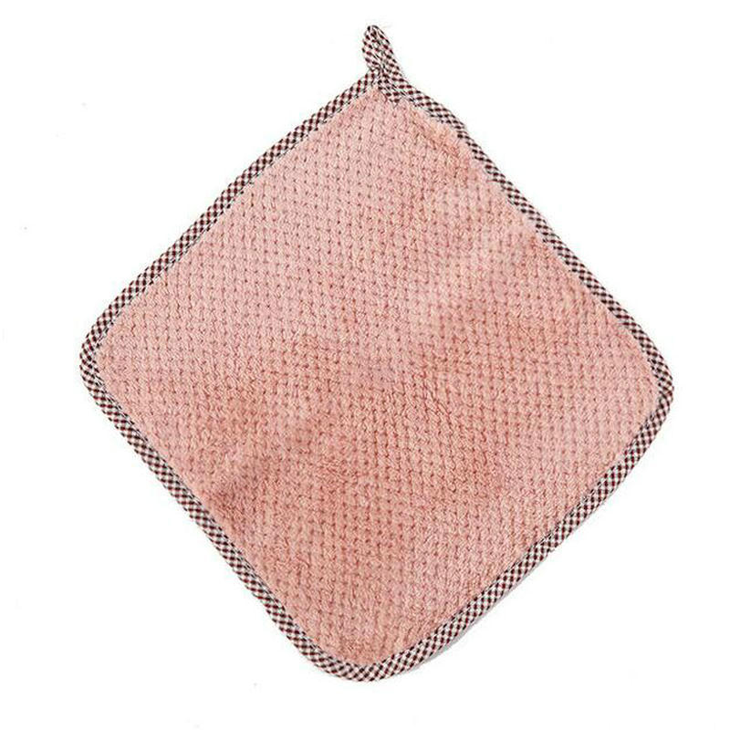 Coral Fleece Handable Handdoek Badkamer Keuken Handdoek Absorberend Doekje Pluche Handdoek: Goud