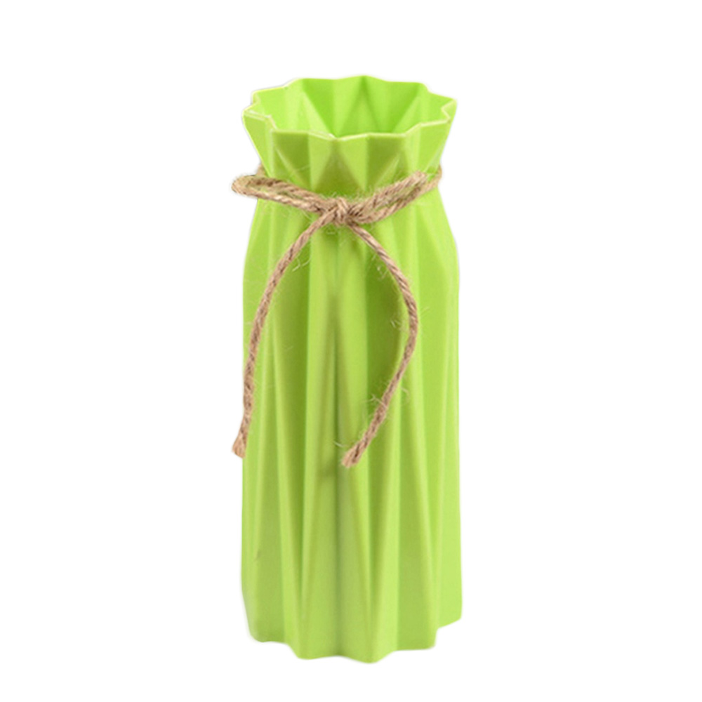 Vase à fleurs en plastique | Origami géométrique nordique pour fleurs, Vases pour maisons, Arrangement de plantes, Pot de fleurs, décoration de la maison, Pot de fleurs: green