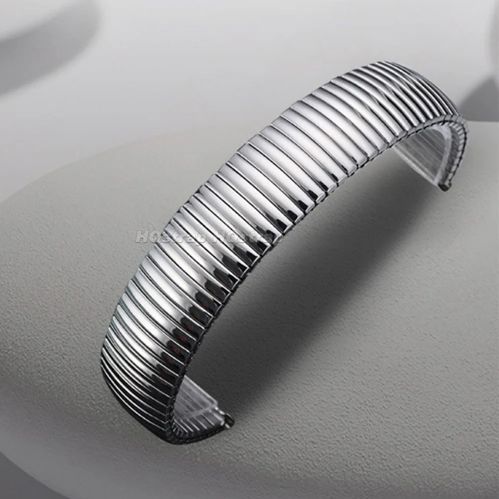 Edelstahl elastisches Armbinde 12mm 14mm 16mm 18mm 20mm 22mm Metall strecken Expansionsband Männer Frauen Ersatzarmband