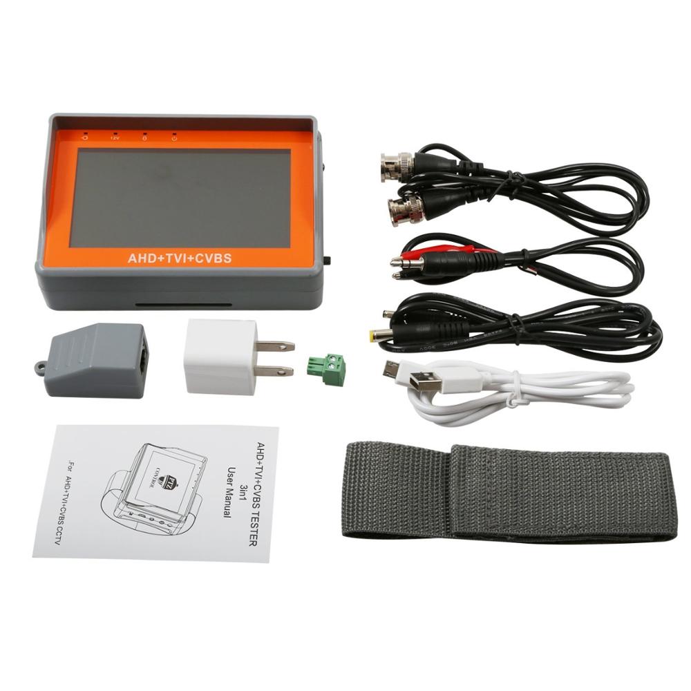 4.3 Inch Wrist CCTV Tester 1080P Portable Camera Tester AHD TVI CVI CVBS Tester TFT LCD Analog Video Tester 12V Power Output