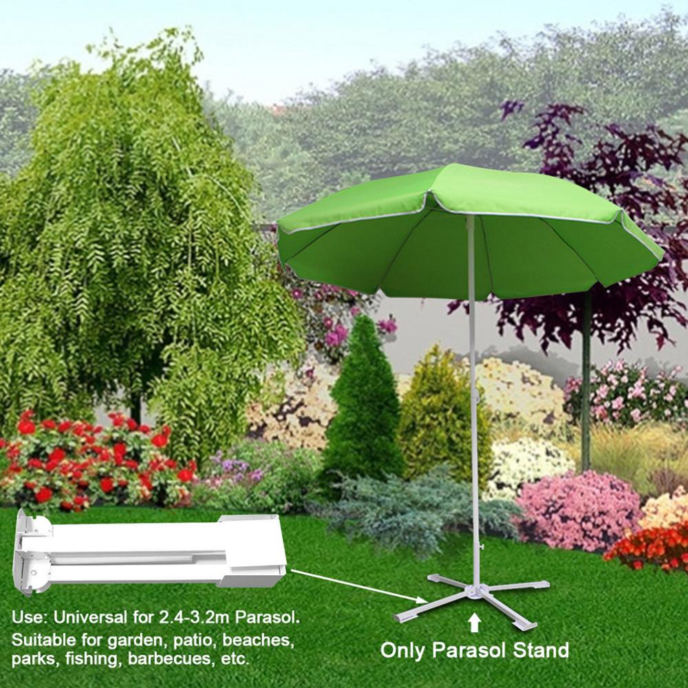 Steel Easy Install Parasol Stand Stable Foldable Patio Beach Courtyard Outdoor Garden Umbrella Base Sun Shade Fishing Rustproof