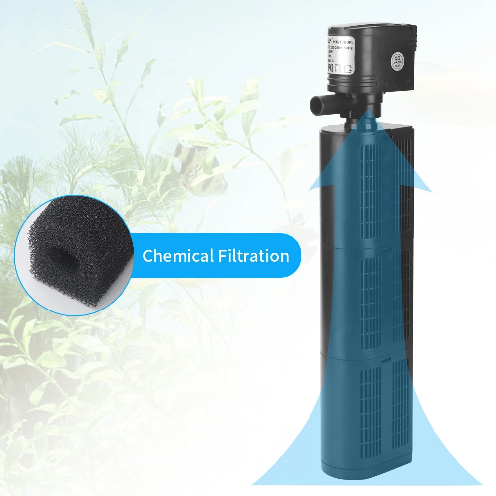 Nicrew Aquarium Filter Pomp Voor Aquarium Filtratie Krachtige Vijver Dompelpompen Biologische Plus Spons Filter Pomp Spray 12-40W