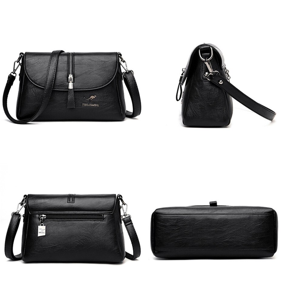 Causal kvinnor handväskor mjukt läder crossbody väskor för kvinnor liten axelremsväska dam handväska bolsos