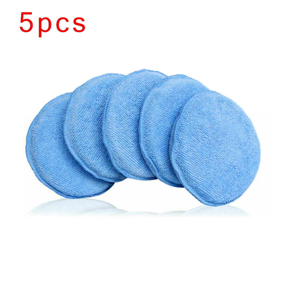Soft Microfiber Car Wax Applicator Pad Auto wax Superfine fiber Sponge Universal: 5PCS