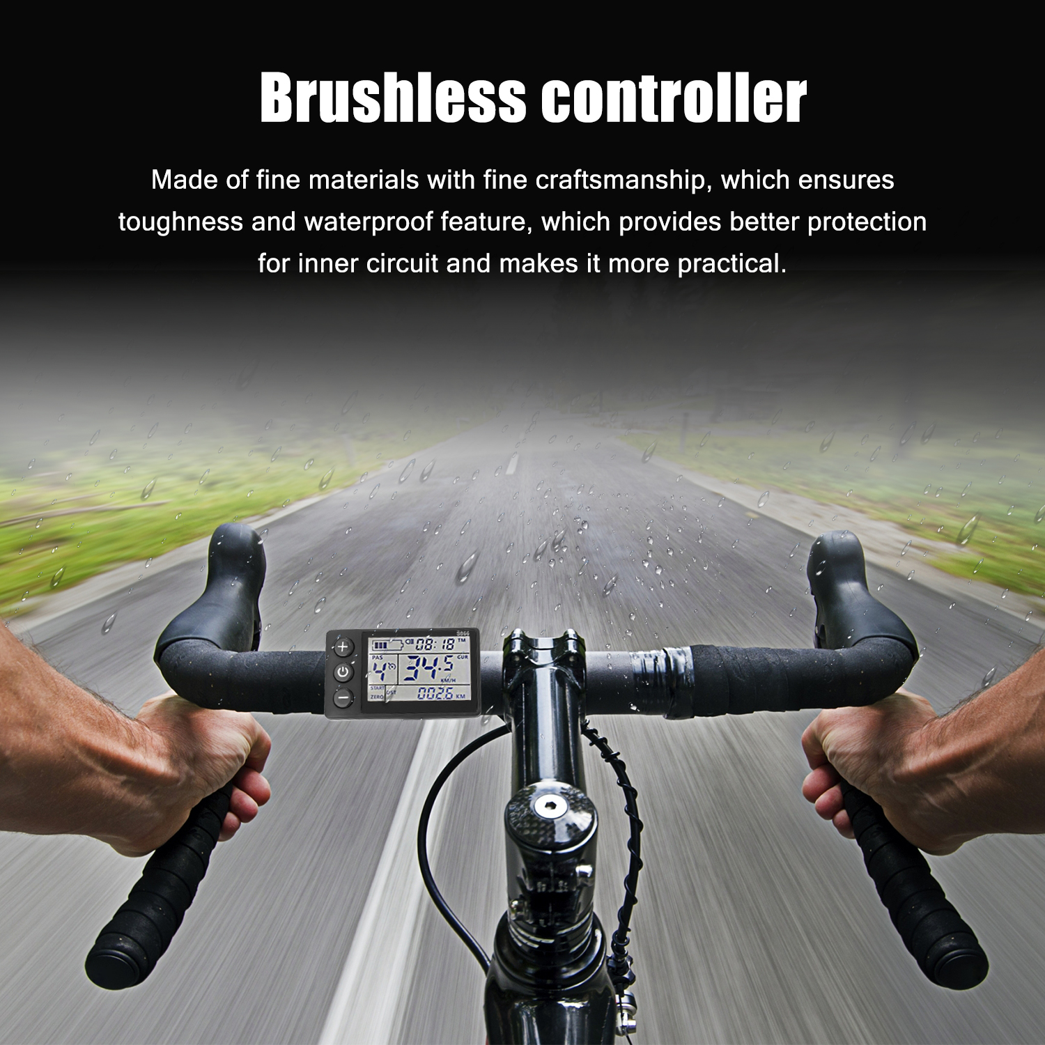 Elektrisk cykel controller 24v-48v/36v-60v 350w børsteløs e-cykel controller med lcd display cykler scooter controller  s866