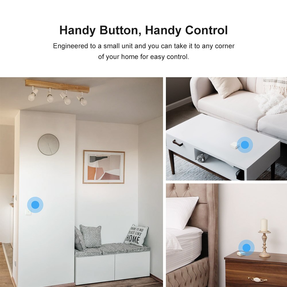 SONOFF SNZB 01 Zigbee Wireless Switch Work with Sonoff Zigbee Bridge Hub ZBbridge, eWeLink App, Zigbee Smart Home Security Kit