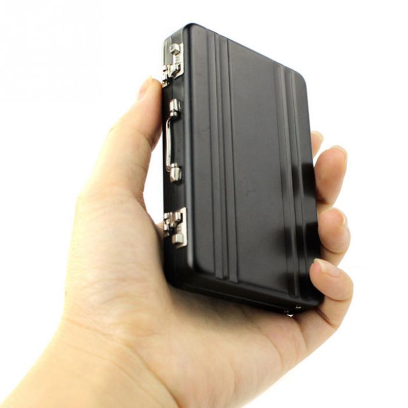 Brand Metal Business ID Credit Card Holder Mini Suitcase Business Bank Card Name Card Holder Box Case Organizer
