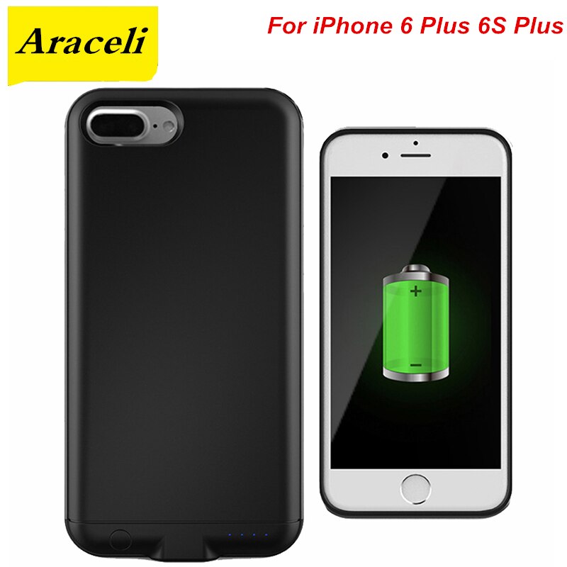 4000 mah til iphone 6 Plus 6s Plus batteriladerdeksel 5.5 tommers backupdeksel smart powerbank batterideksel