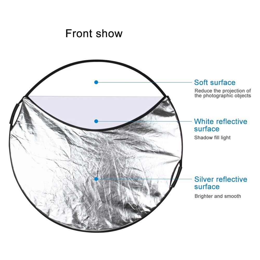 110cm 5 In 1 Reflector Portable Photography Studio Photo Collapsible Light Reflector for Outdoor Studio Reflector 428#2