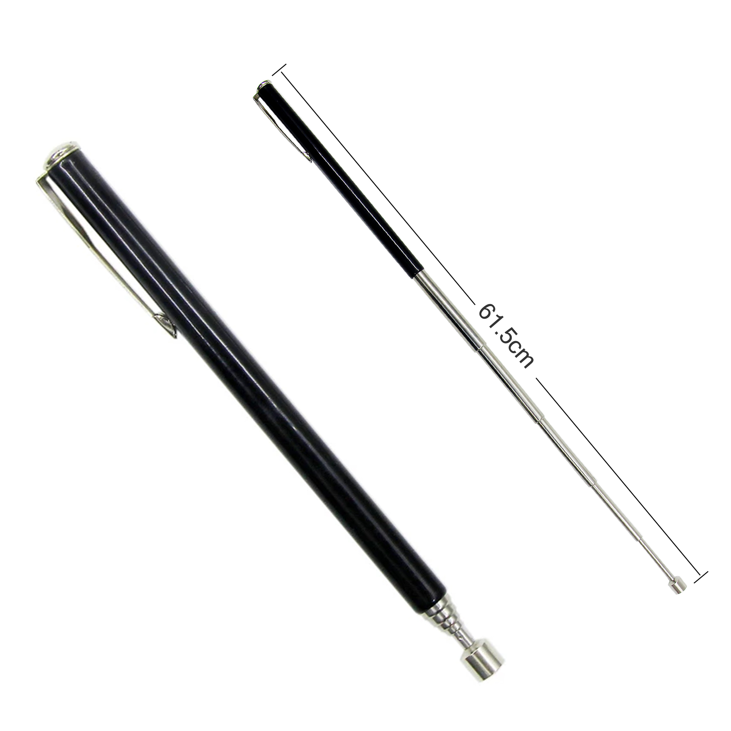 Multiple models Portable Telescopic Magnetic Magnet Pen Handy With LED Tool Capacity For Picking Up Nut Bolt Extendable: black