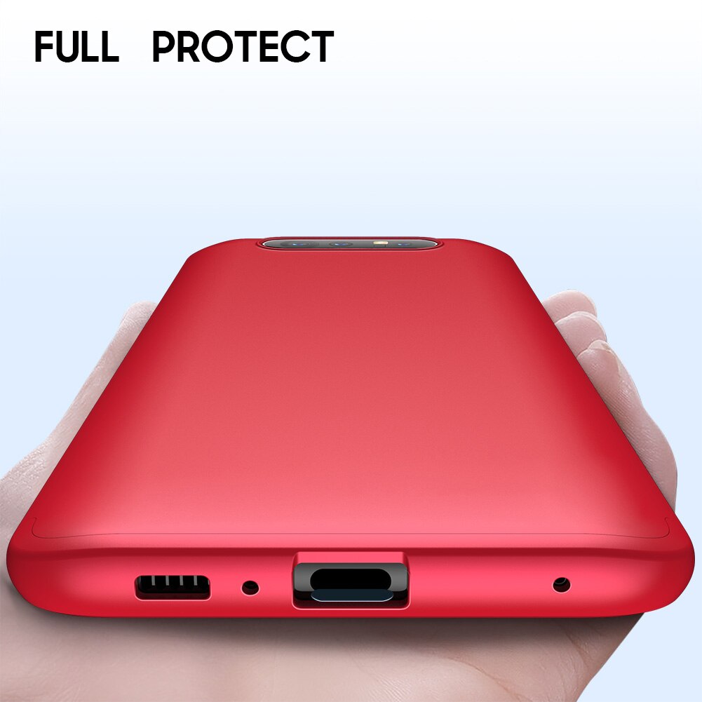 Case Voor Samsung Galaxy A80 Case 360 Graden Full Bescherm Back Cover Voor Samsung A80 Ultra Dunne Hard Pc Shockproof telefoon Gevallen