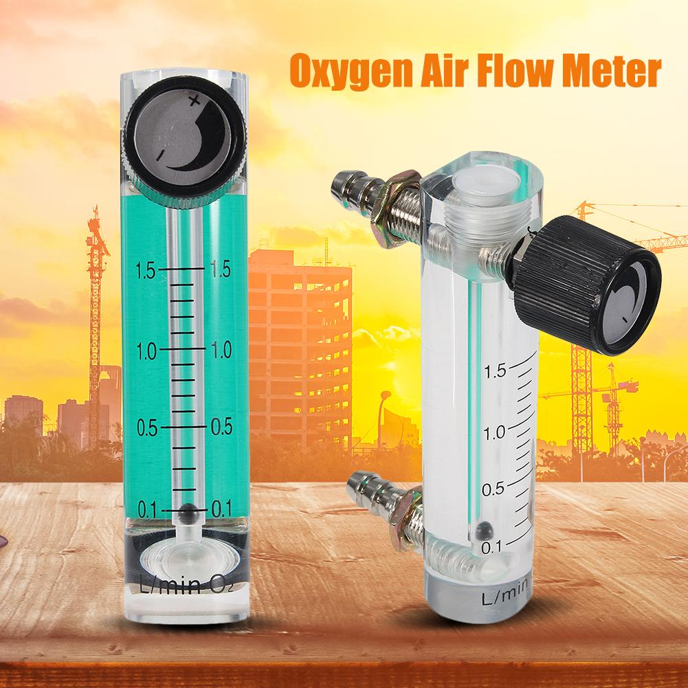Oxygen Air Flow Meter 0-1.5LPM 1.5L Flowmeter with Control Valve for Oxygen Air Gas