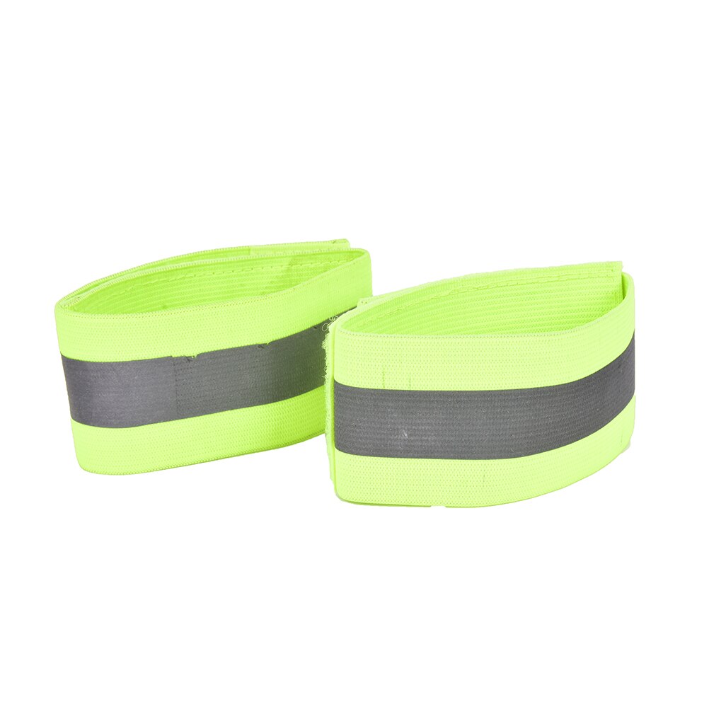 2pcs Green High Visibility Reflective Wristband Bracelet band Running night Cycling Jogging Safety reflector armband